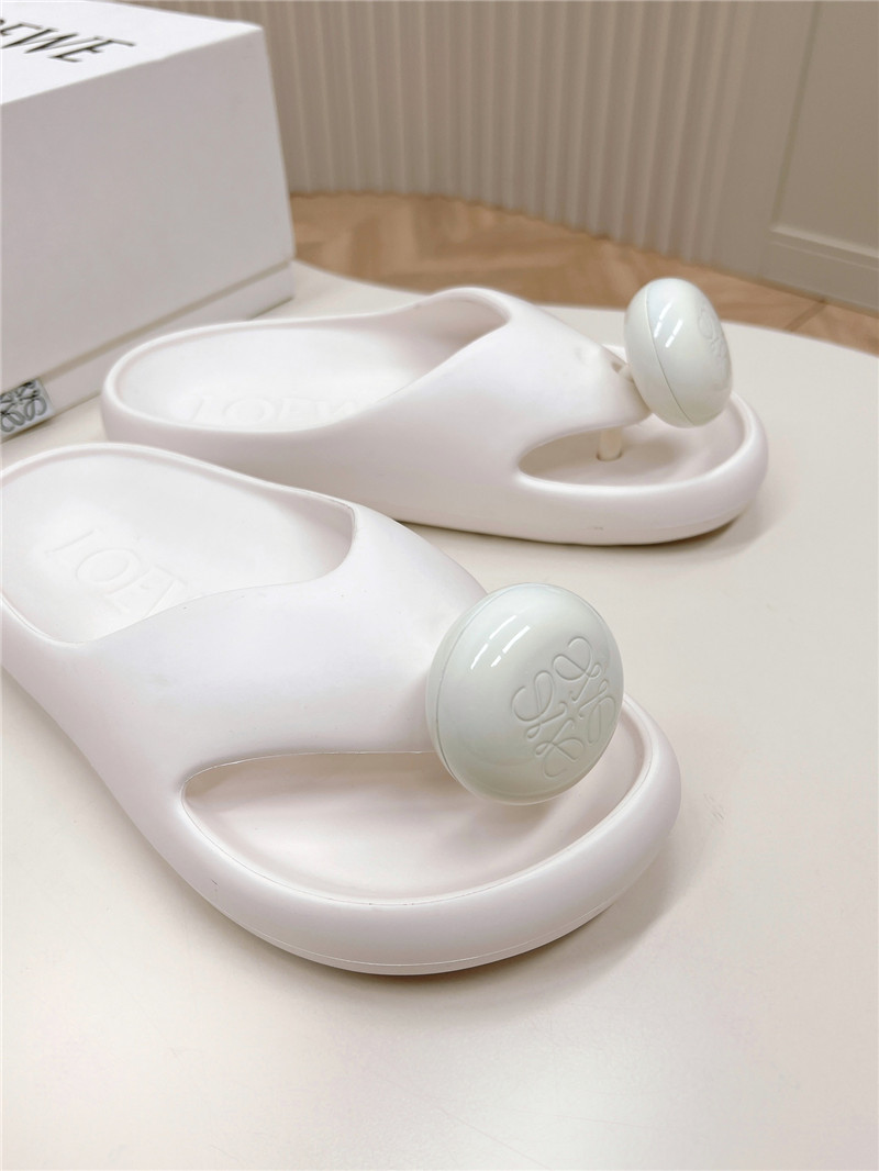 Loewe Bubble Thong Slide in White