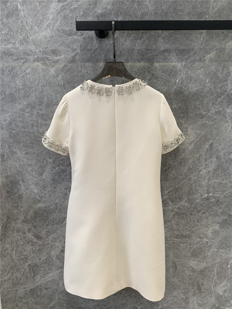 Va1e*ntin0 silk wool beaded dress replicas clothes