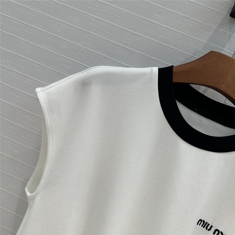 M1um1u strappy short top + big flared skirt replica clothing