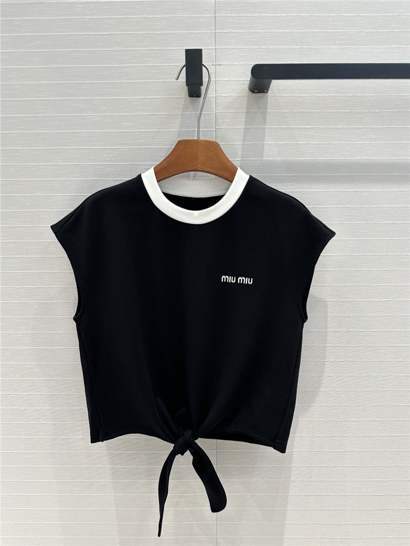 M1um1u strappy short top + big flared skirt replica clothing