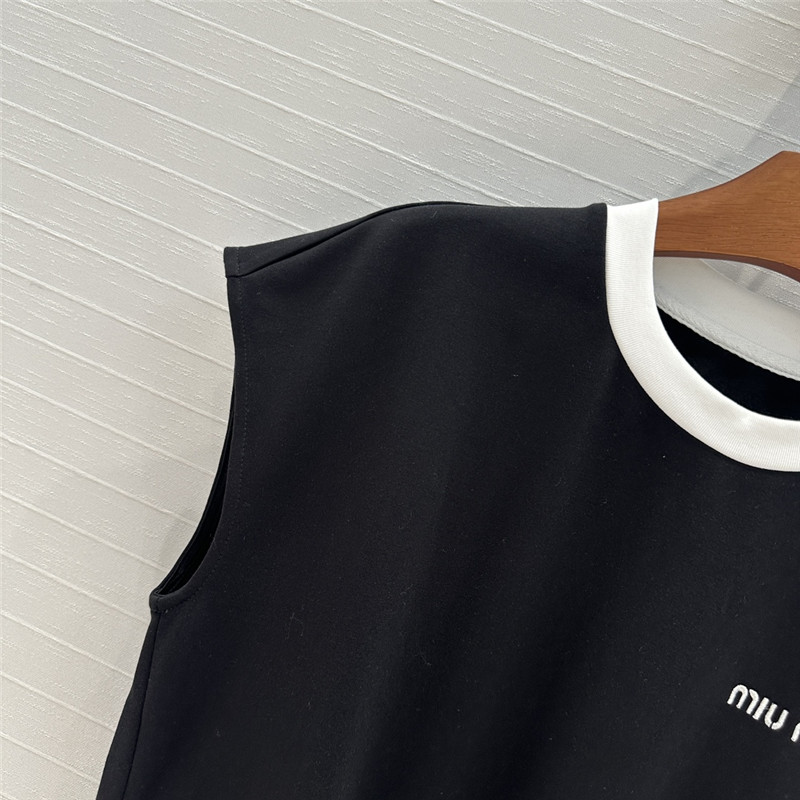 M1um1u strappy short top + big flared skirt replica clothing