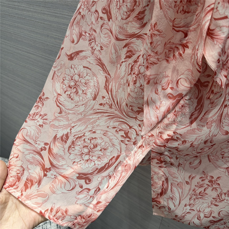 Versace positioning printed silk shirt replicas clothes