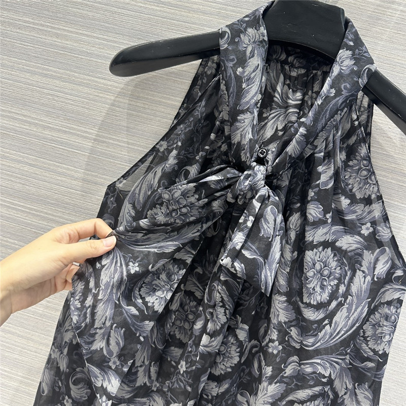 Versace positioning printed silk shirt replicas clothes