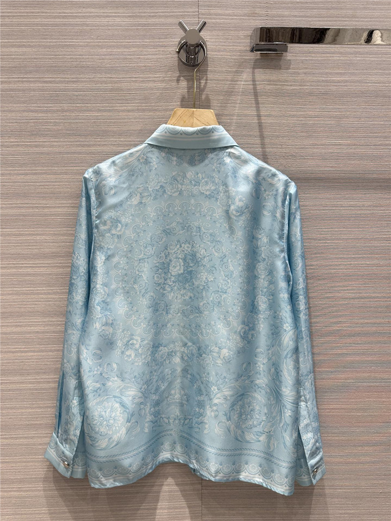 Versace positioning printed silk shirt replica clothing sites