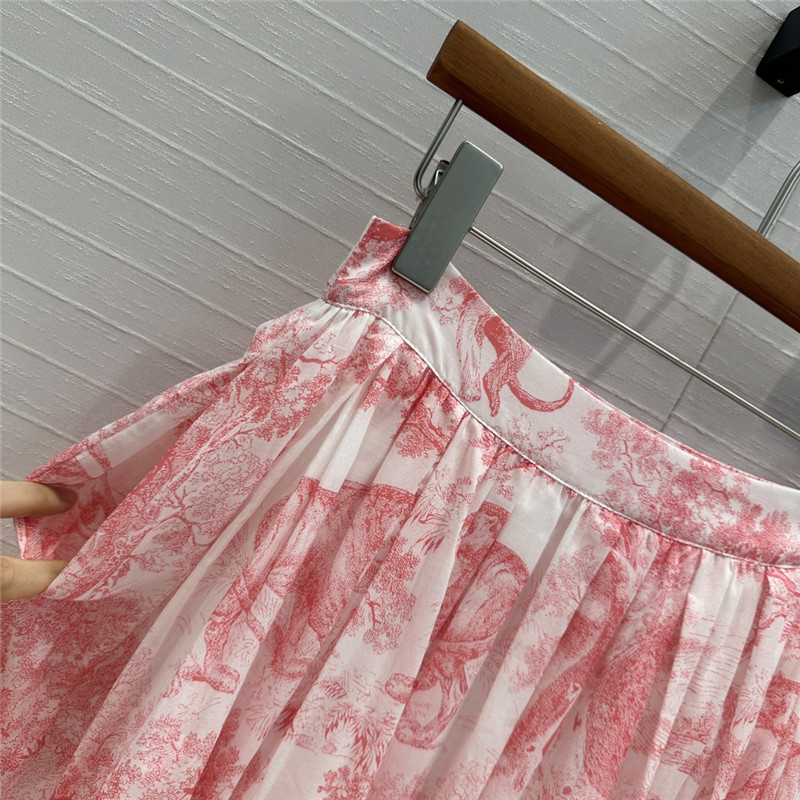 dior jouy animal print long skirt replicas clothes
