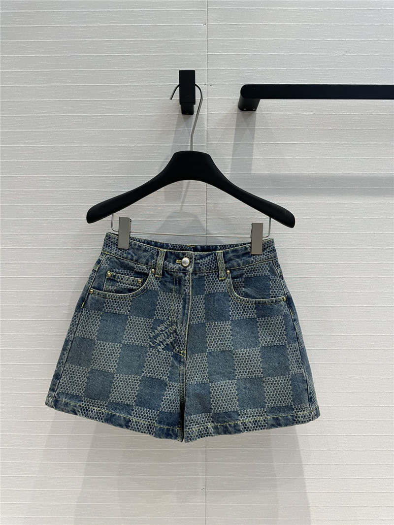 louis vuitton LV denim shorts replicas clothes