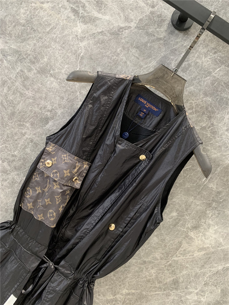 louis vuitton LV pocket colorblock sleeveless dress replica clothes