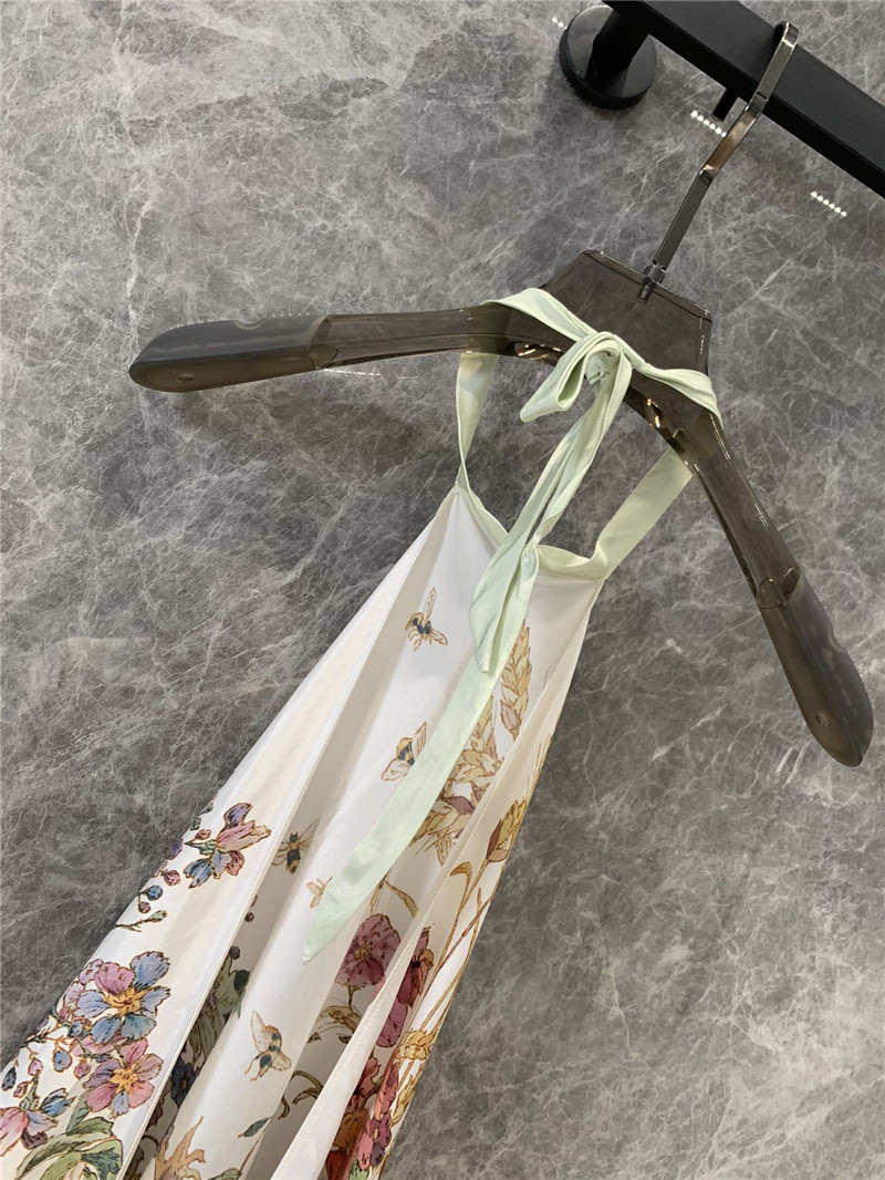 D10r silk printed halter neck vest replica clothes