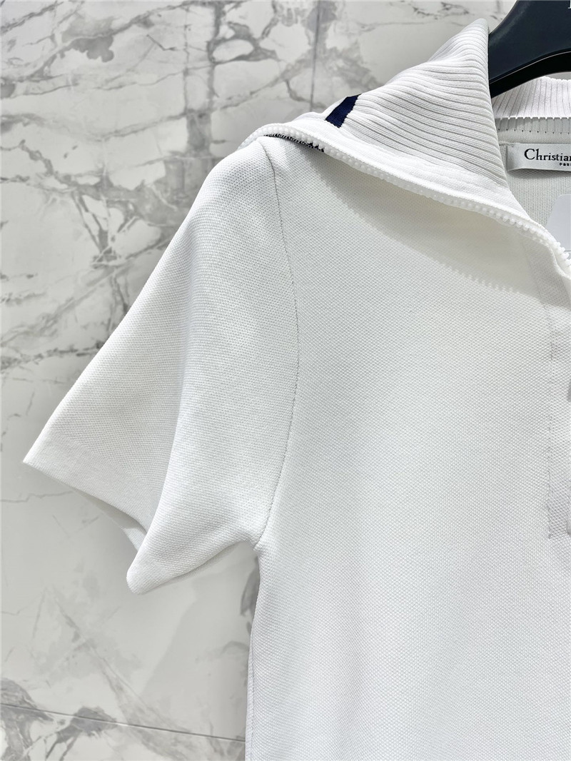 D10r navy collar half zip short sleeve replica designer clothes