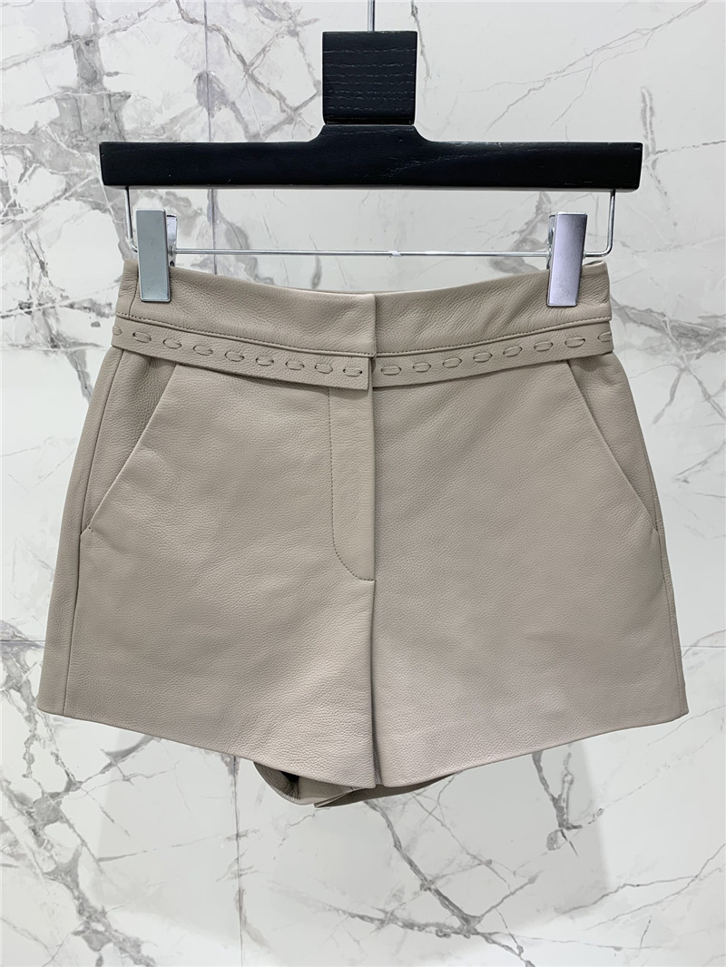 F**di pebbled cord leather shorts replicas clothes