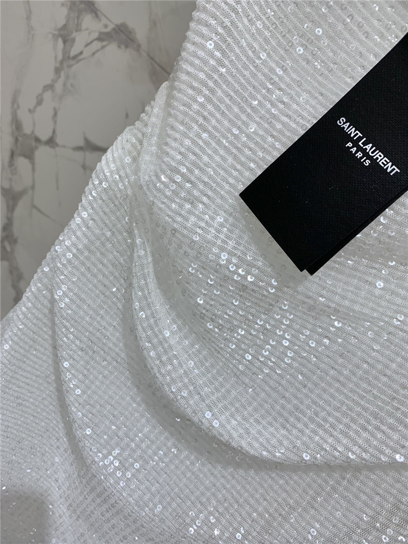 Y51 one-shoulder sequined mesh skirt replica d&g clothing