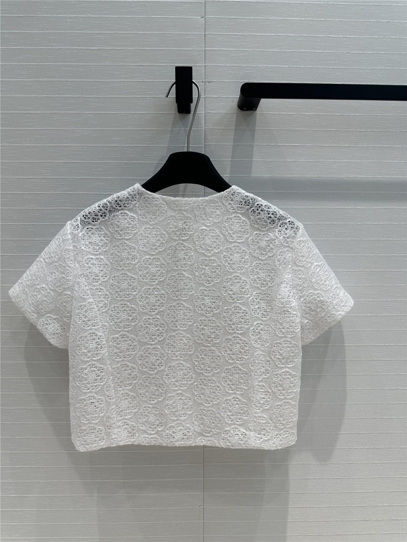 Ch**el camellia short-sleeved jacket replicas clothes