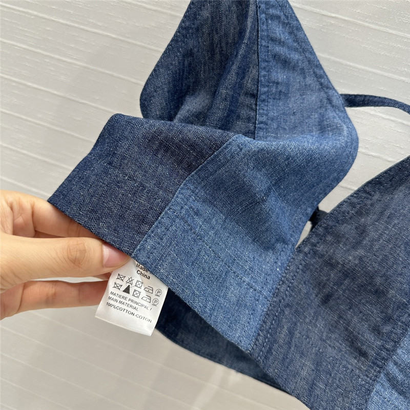 L0ew* tube top suspenders denim top replica d&g clothing