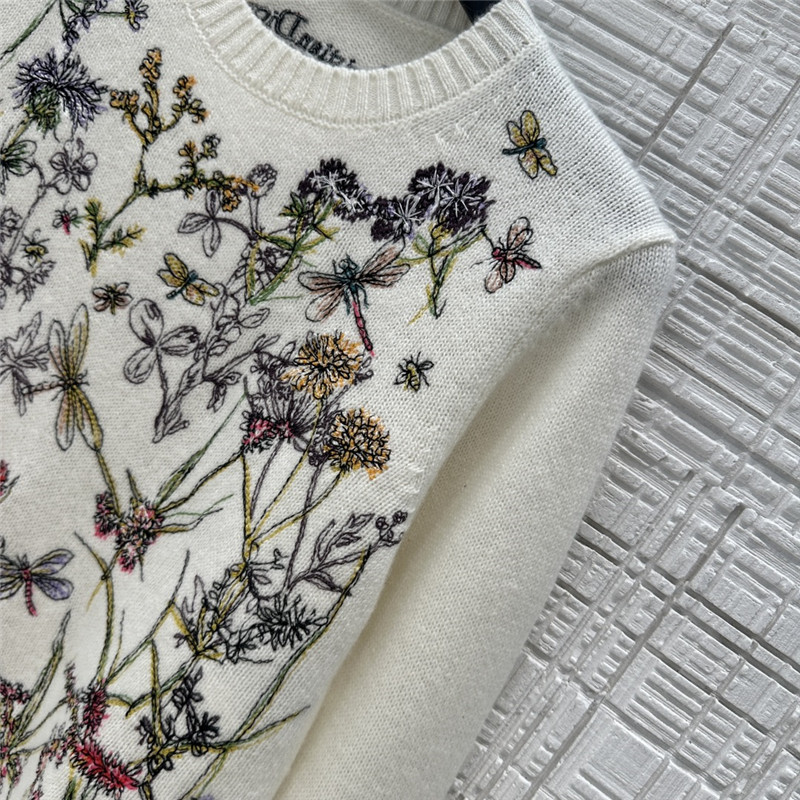 D10r herbarium knit sweater white