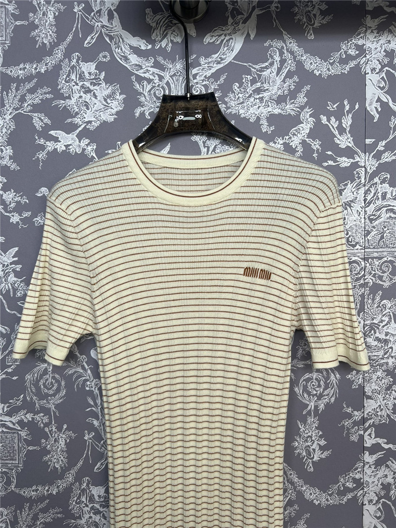 M1um1u striped knitted dress replica d&g clothing