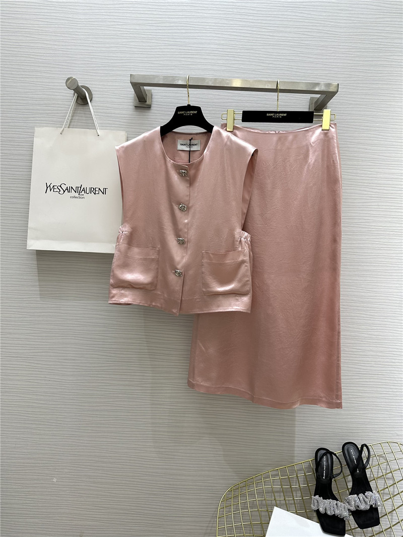 Y51 acetate satin vest dress suit replicas clothes