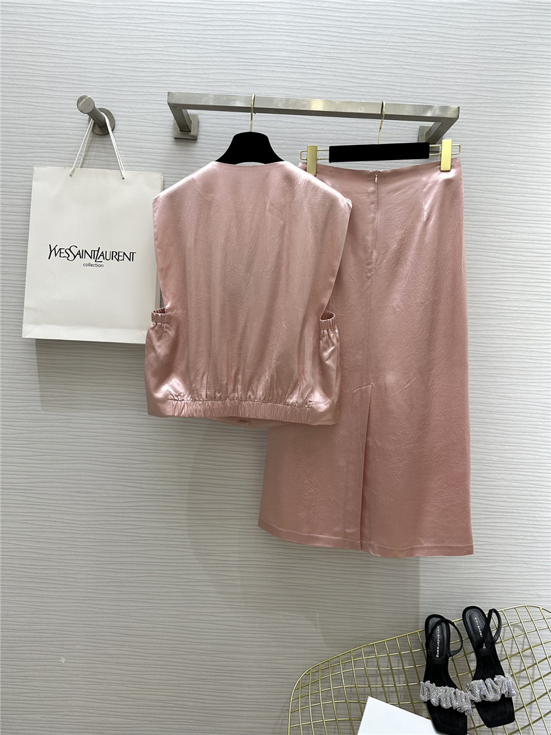 Y51 acetate satin vest dress suit replicas clothes