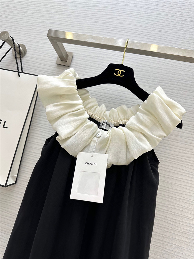 Ch**el one-shoulder silk and linen jumpsuit replica clothing