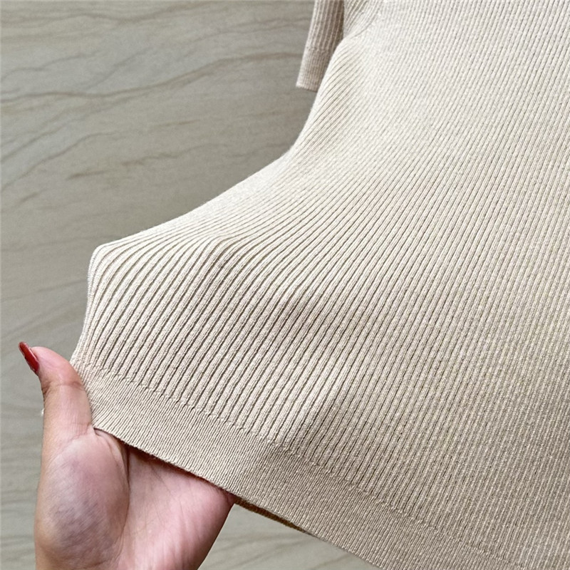 M1um1u slim fit short sleeve knit top replica d&g clothing