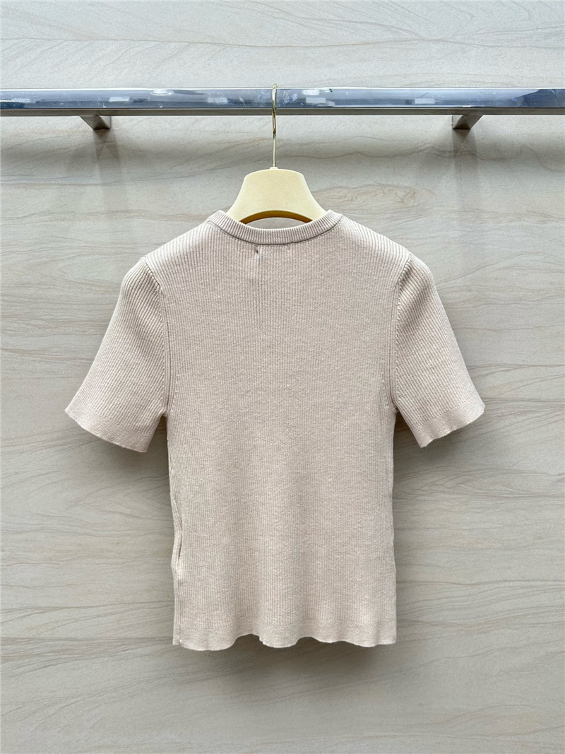 M1um1u slim fit short sleeve knit top replica d&g clothing