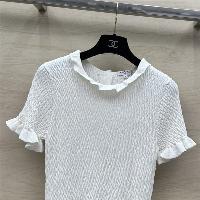 Ch**el woven lace collar small top