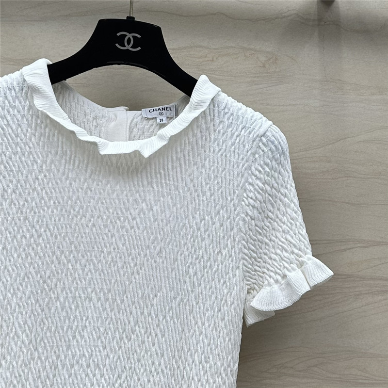 Ch**el woven lace collar small top