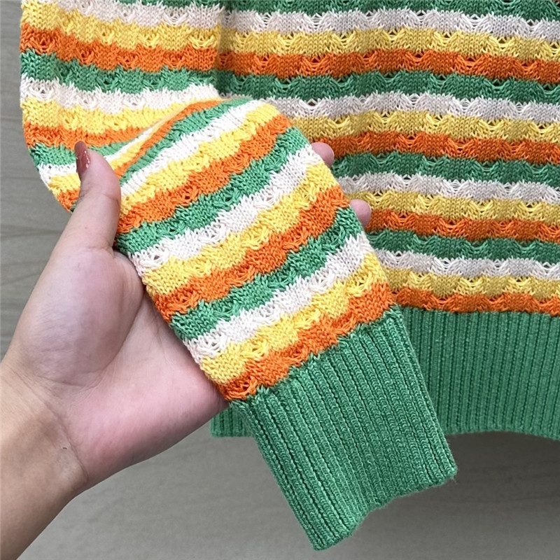 Ch**el striped knit sweater green