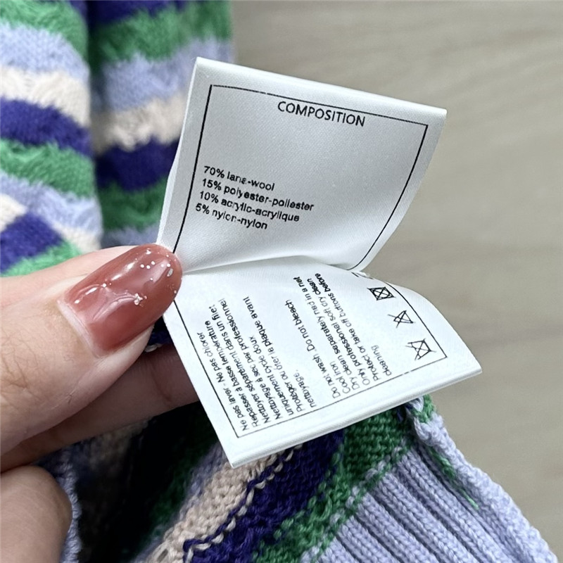 Ch**el striped knit sweater purple