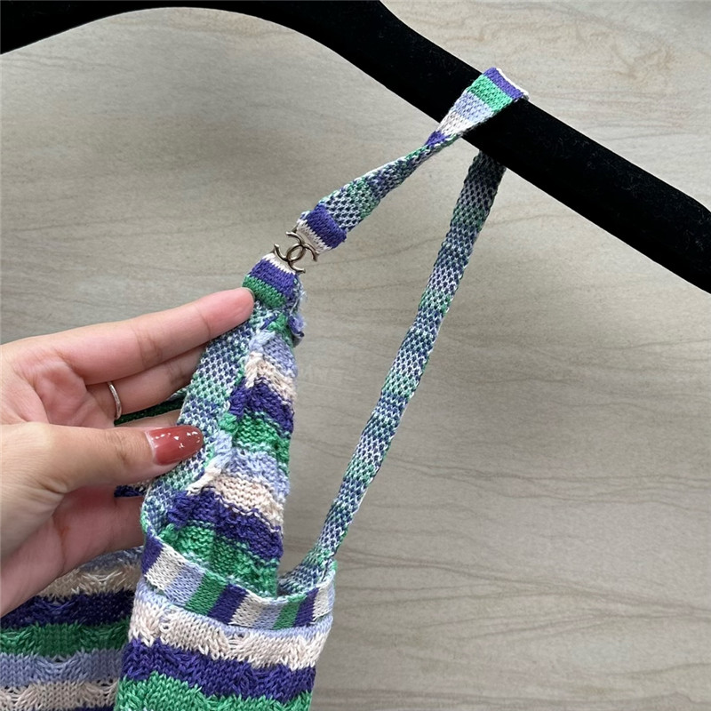 Ch**el dopamine color striped knitted camisole replica d&g clothing