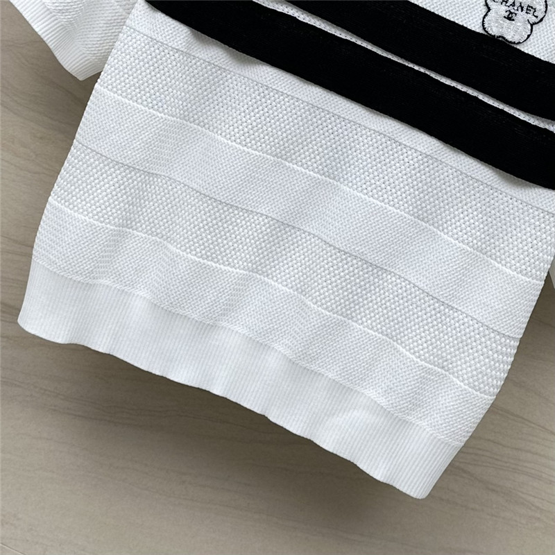 Ch**el celebrity style color matching camellia top replica clothes