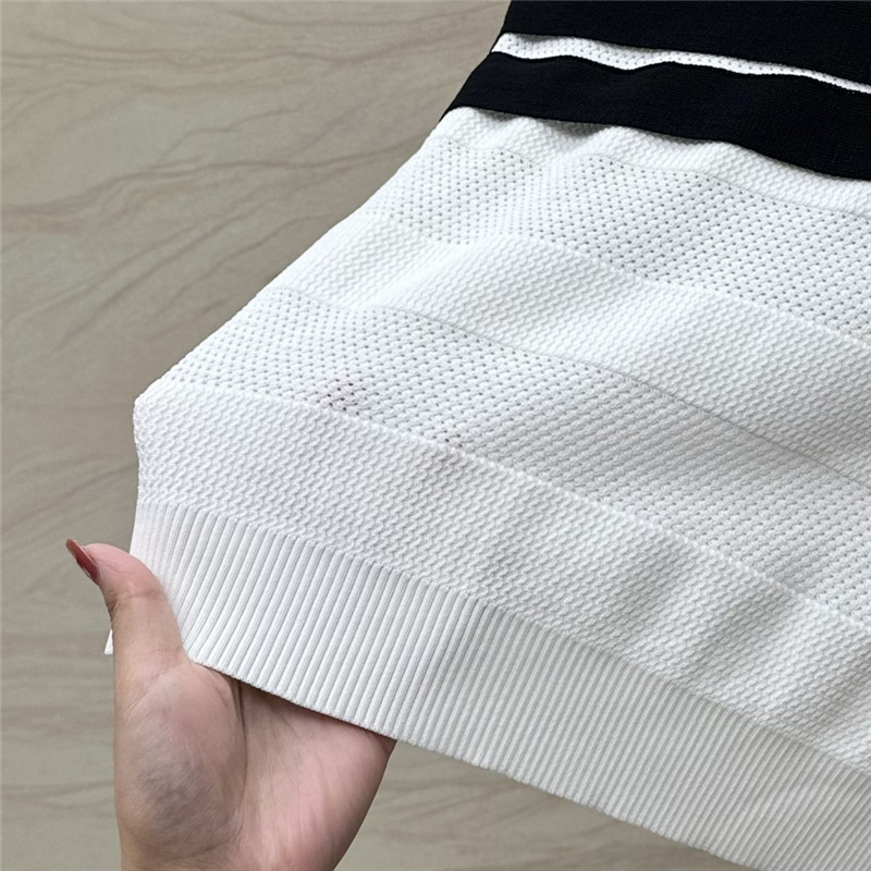 Ch**el celebrity style color matching camellia top replica clothes