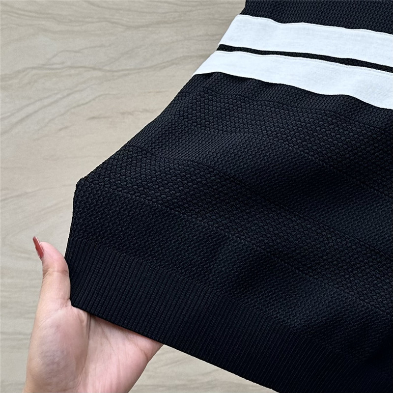 Ch**el celebrity style color matching camellia top replica clothes