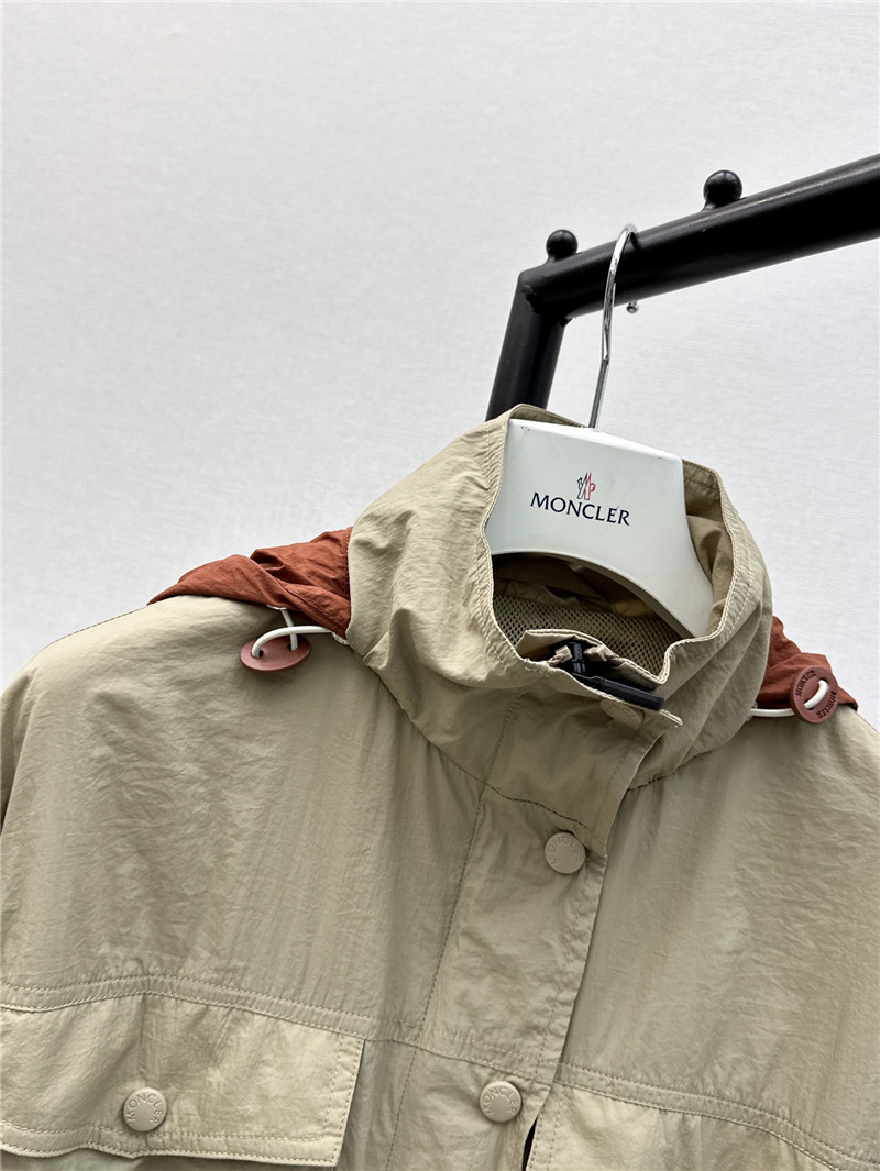 Moncler hemming decorative trench coat replica clothing sites