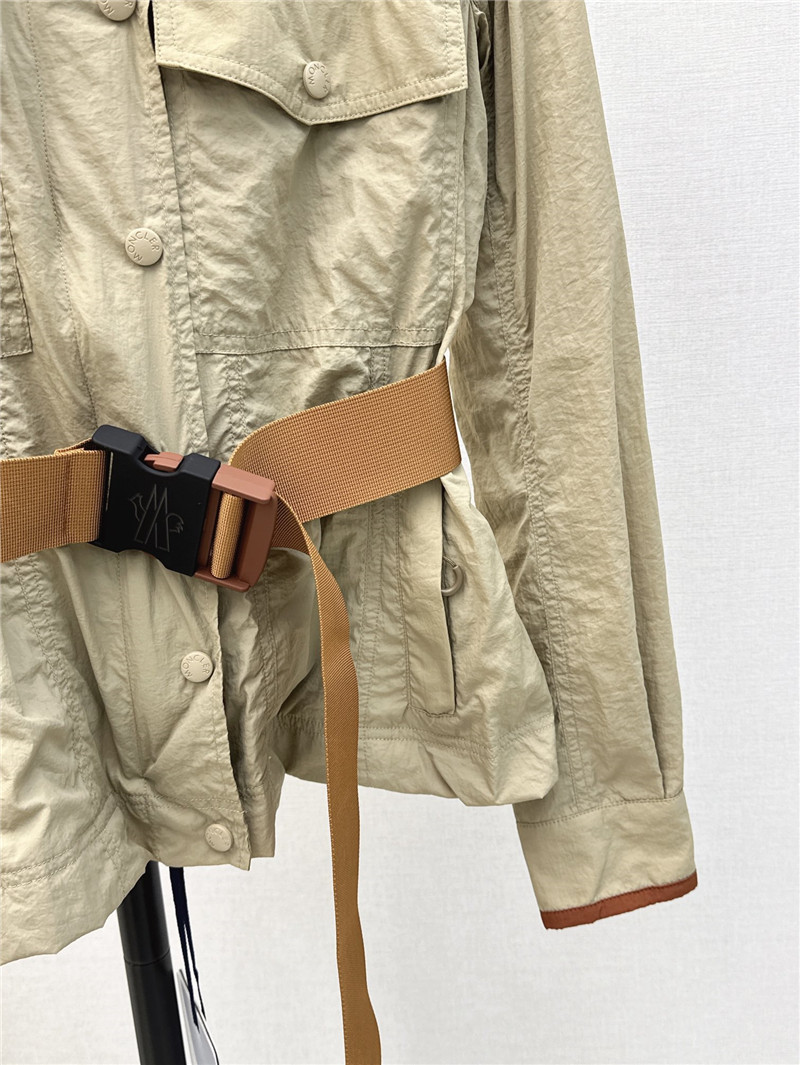 Moncler hemming decorative trench coat replica clothing sites