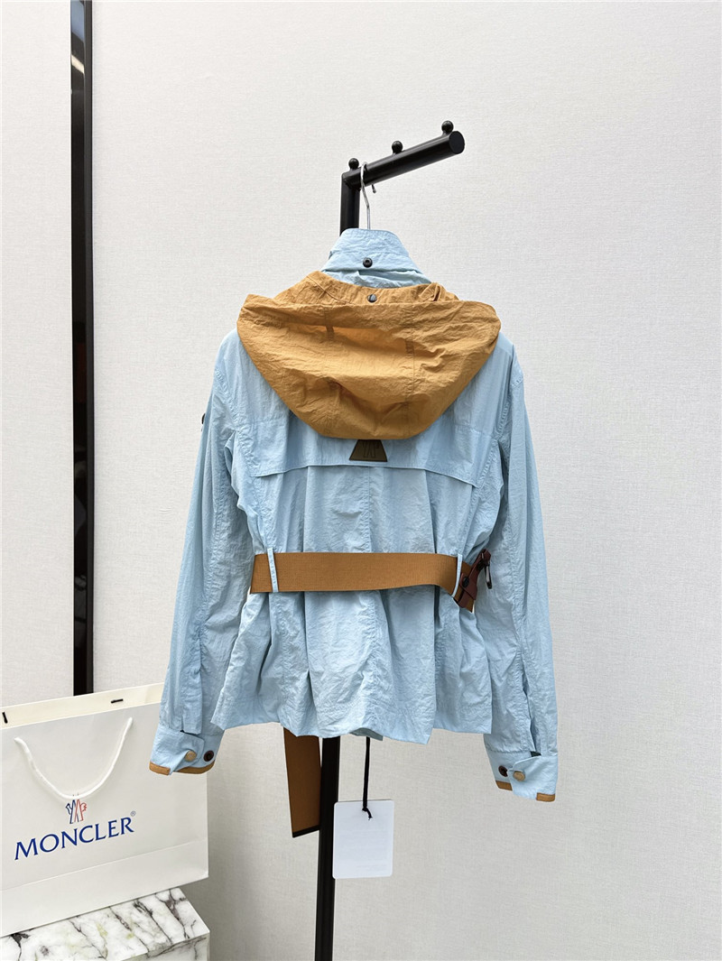 Moncler hemming decorative trench coat replica clothing sites