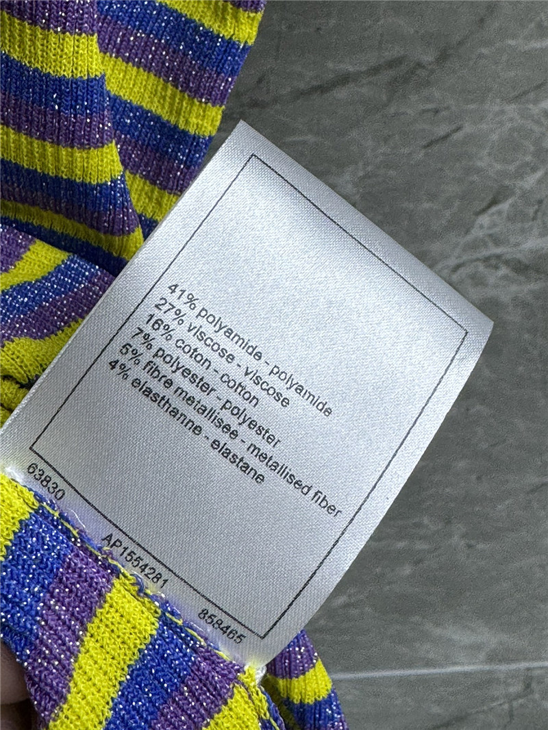 Ch**el striped knit short sleeve replica clothing sites