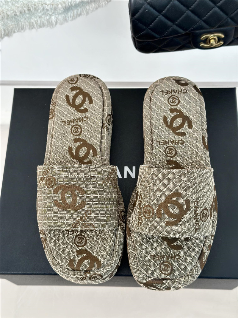 Ch**el logo platform off-white women¡¯s slippers