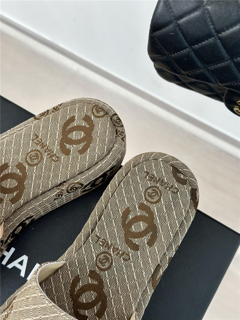 Ch**el logo platform off-white women¡¯s slippers