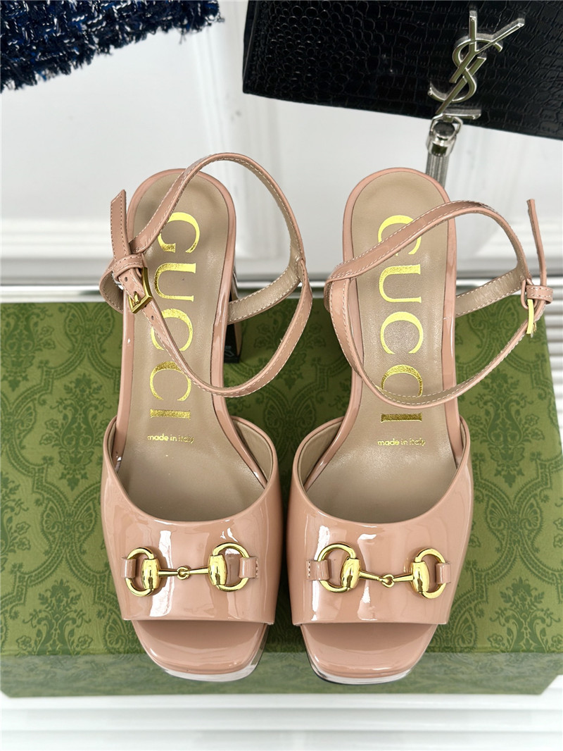 Gvc*1 women’s horsebit pink platform sandals