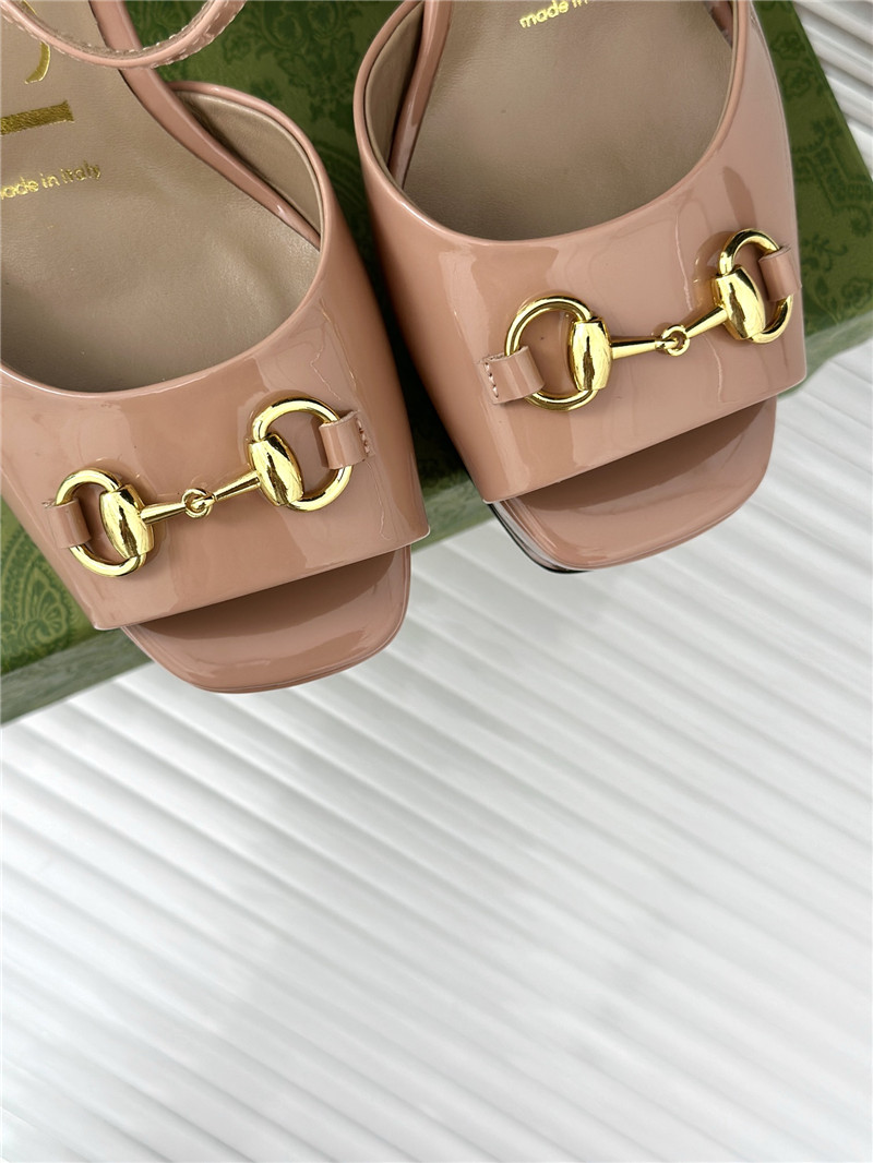 Gvc*1 women’s horsebit pink platform sandals