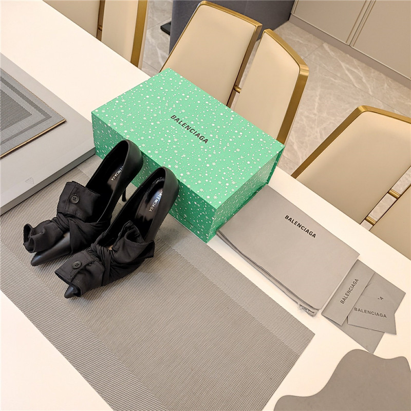 Ba1en*iaga knife chemise slingback pumps in black