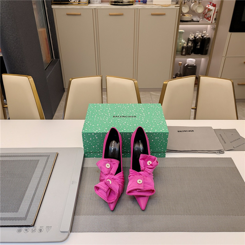 Ba1en*iaga knife chemise slingback pumps in rose red