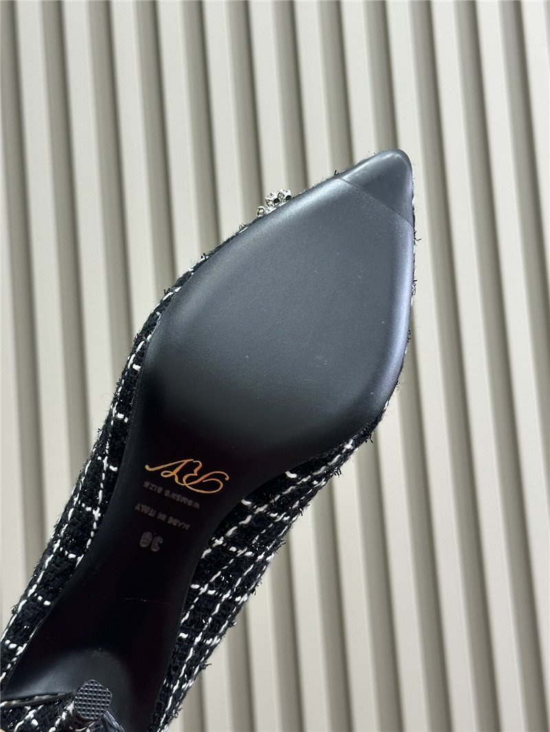 Roger Vivier Tweed Efflorescence Pumps in Black