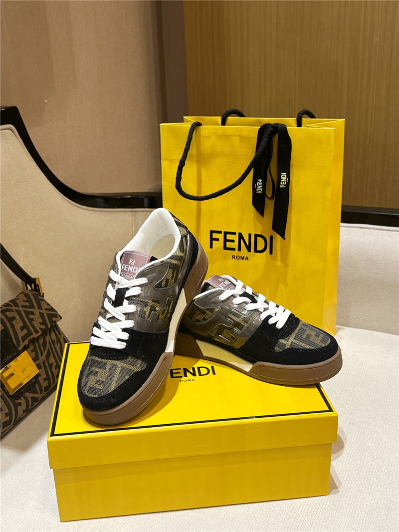 F**di match denim low-top sneakers