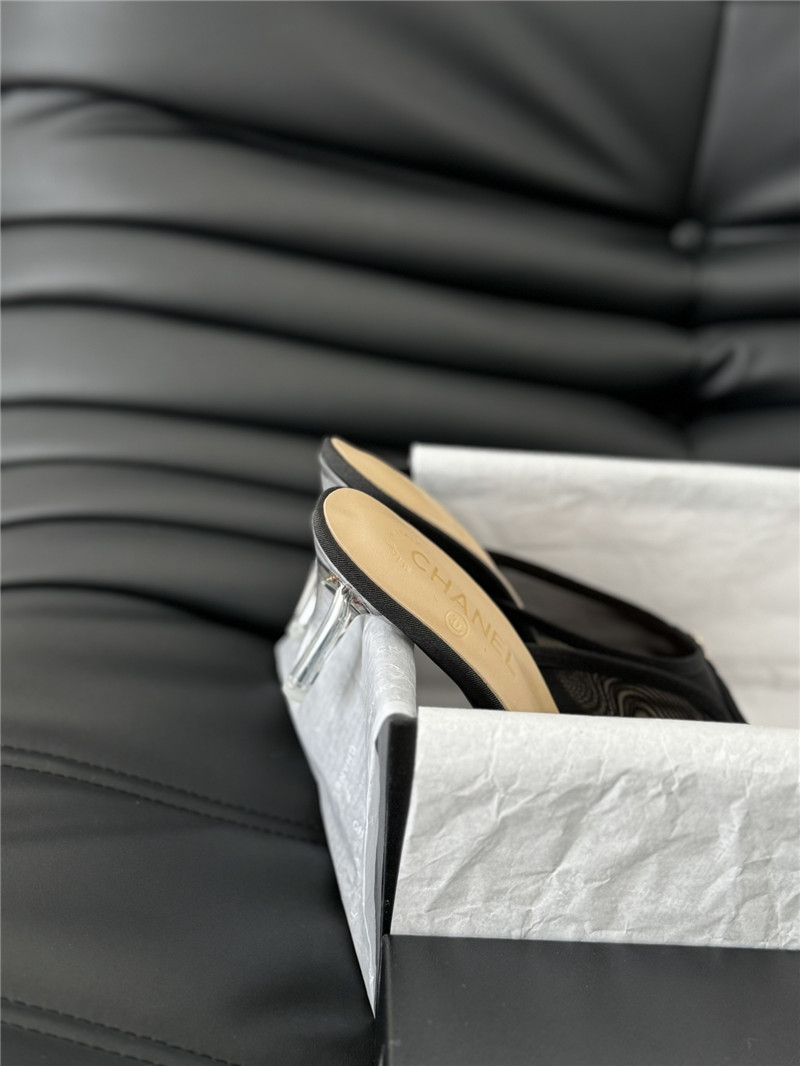 Ch**el mesh peep toe heels