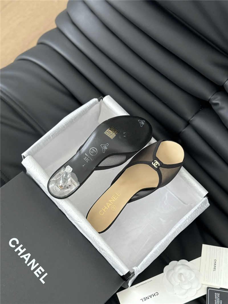 Ch**el mesh peep toe heels