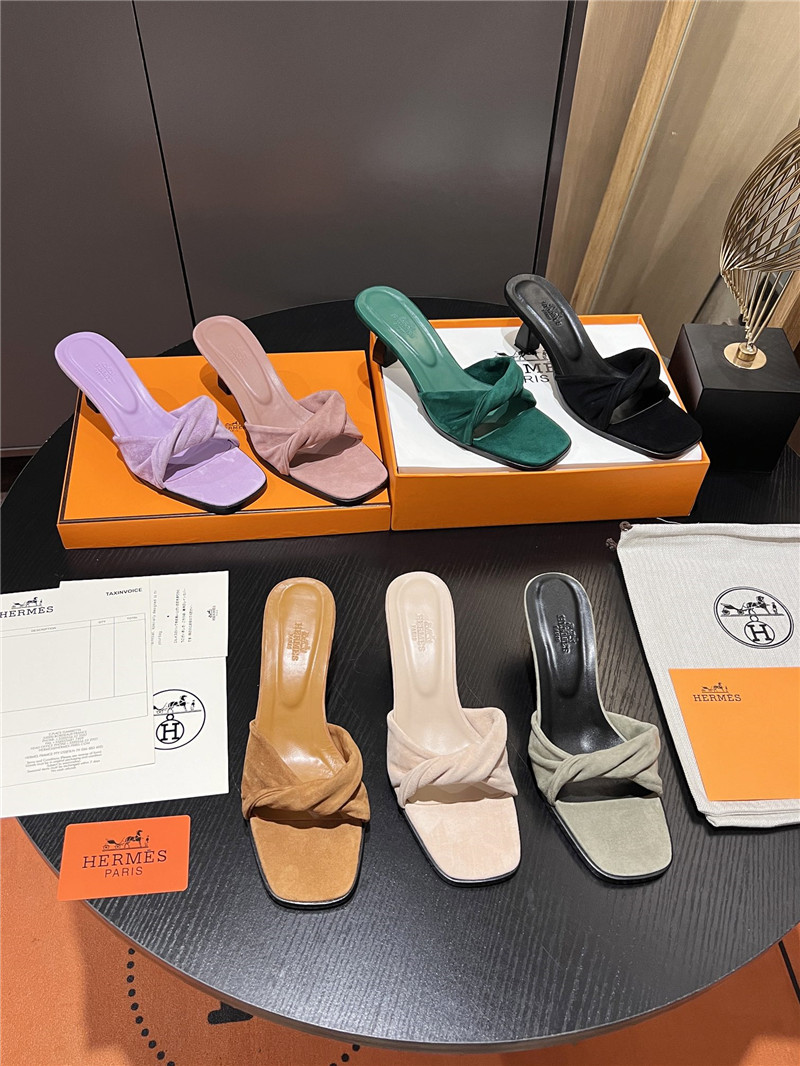 H**me5 pink suede giny 55 sandals