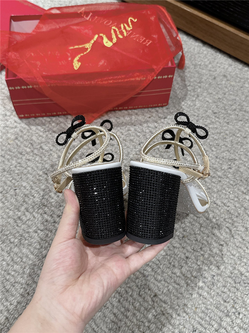 René Caovilla Caterina Black Sandals