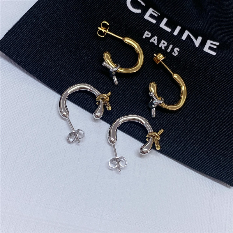 Ce1i*e contrast knotted earrings