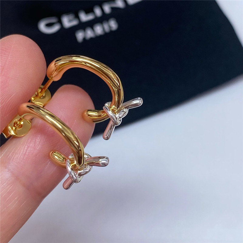 Ce1i*e contrast knotted earrings